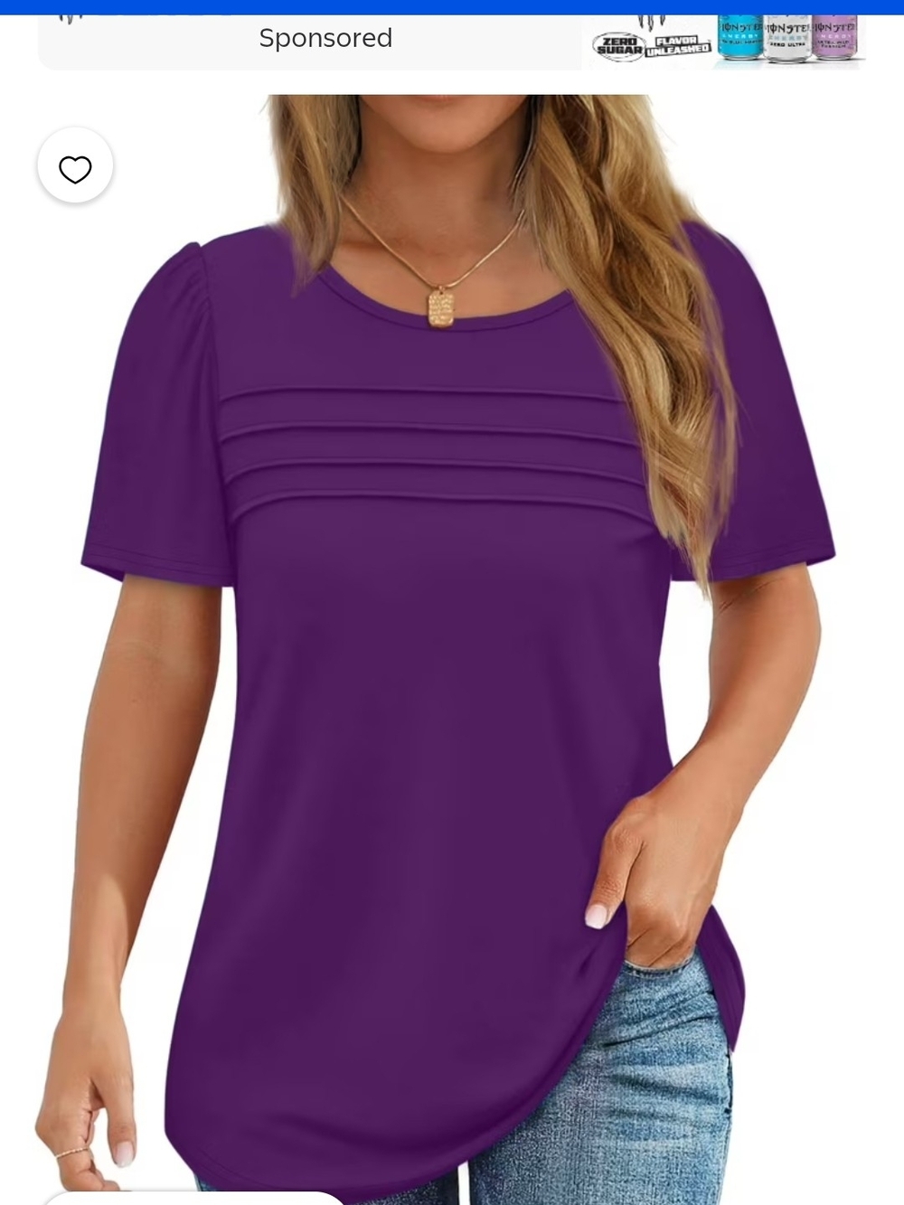 Fantaslook Pintuck Front Short Sleeve Women's Top
